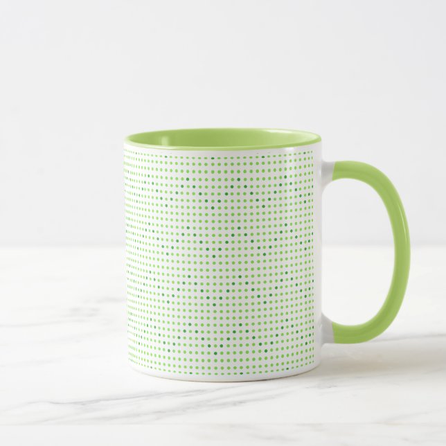 Lime och Grönt Chevron Mönster Dots Mugg (Höger)