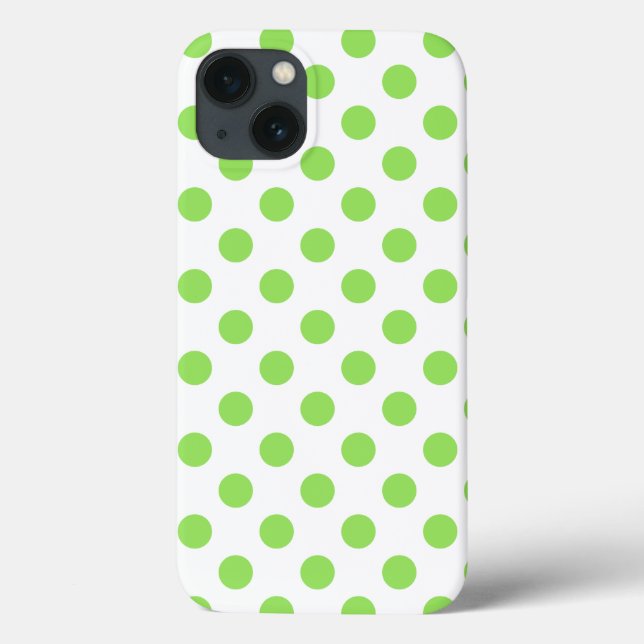Lime och vit polka dots Fodral-Mate iphone case (Baksida)