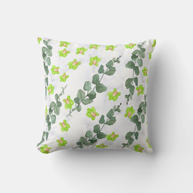 Lime Orchid Kudde (Framsida)
