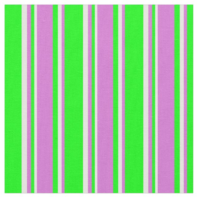Lime, Orchid och Mint Cream Rand Tyg (Närbild)