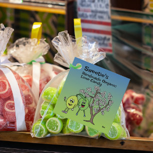 Lime Pals Funny Tecknad Marmalade Candy med mera Gåvor Etiketter