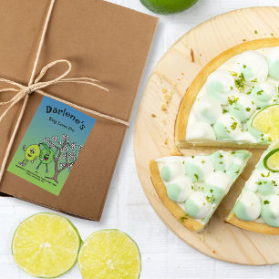 Lime Pals Lusny Tecknad Paj, Curd m.m. Mat Etikett