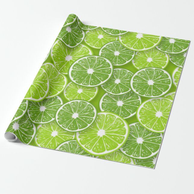 Lime pop presentpapper (Utrullad)
