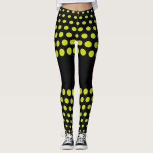 Lime prickiga mönster leggings