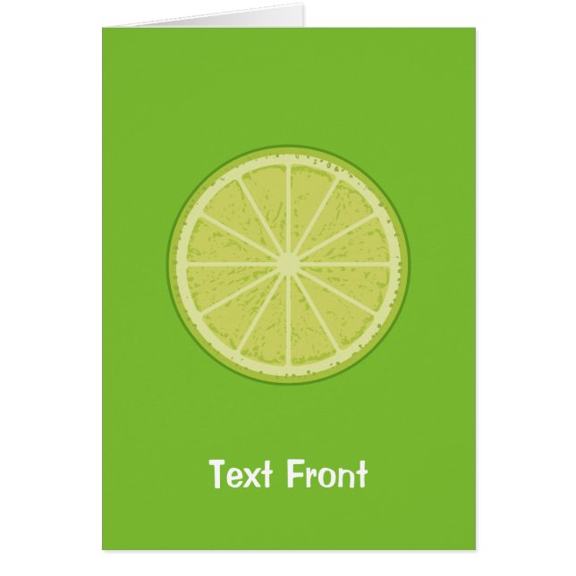 Lime-segment Hälsningskort (Framsidan)