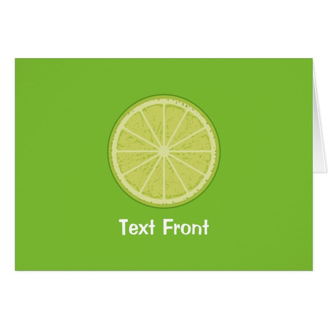 Lime-segment Hälsningskort (Framsidan Horizontal)