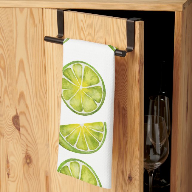 Lime-segment Kökshandduk (Thirds Fold)