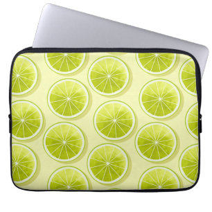 Lime-segment på lätt Gult Laptop Fodral