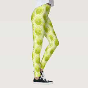 Lime-segment på lätt Gult Leggings