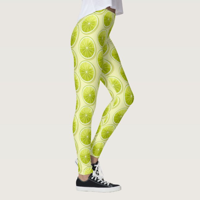 Lime-segment på lätt Gult Leggings (Höger)