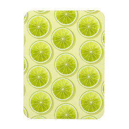 Lime-segment på lätt Gult Magnet