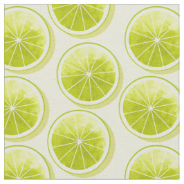 Lime-segment på lätt Gult Tyg