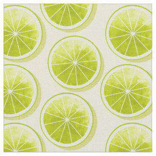 Lime-segment på lätt Gult Tyg