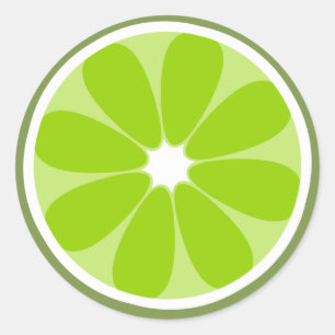 Lime-segmentetikett Runt Klistermärke