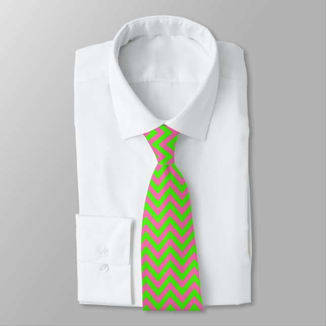 Lime, Shock rosa #2 LG Chevron ZigZag Mönster Slips (Bunden)