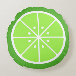 Lime skiva rund kudde