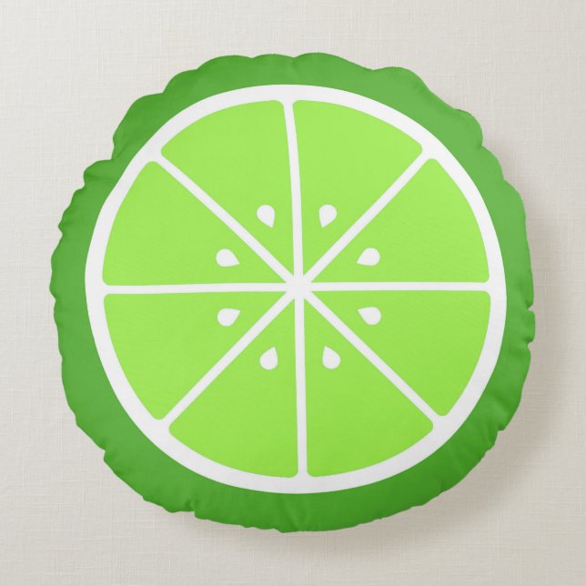Lime skiva rund kudde (Framsidan)