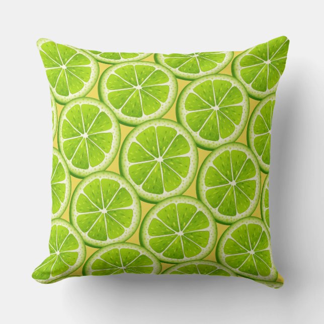 Lime Skivor Kudde (Framsida)