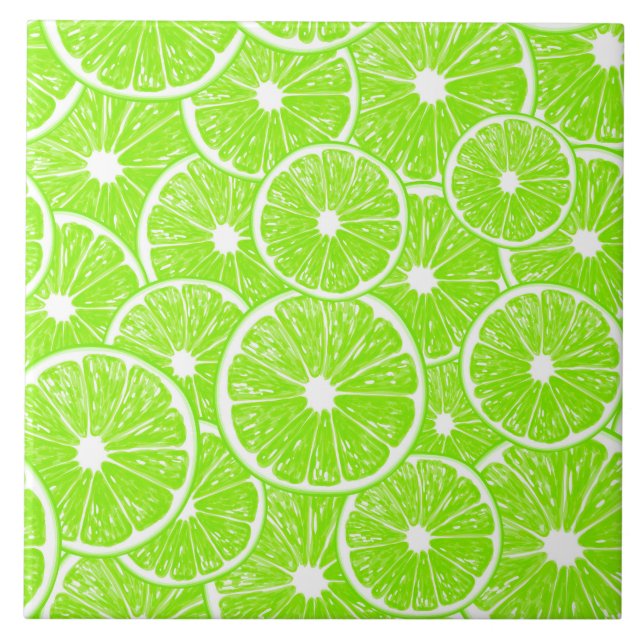 Lime-skivor mönster kakelplatta (Framsidan)