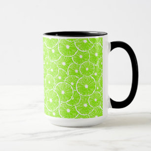Lime-skivor mönster mugg