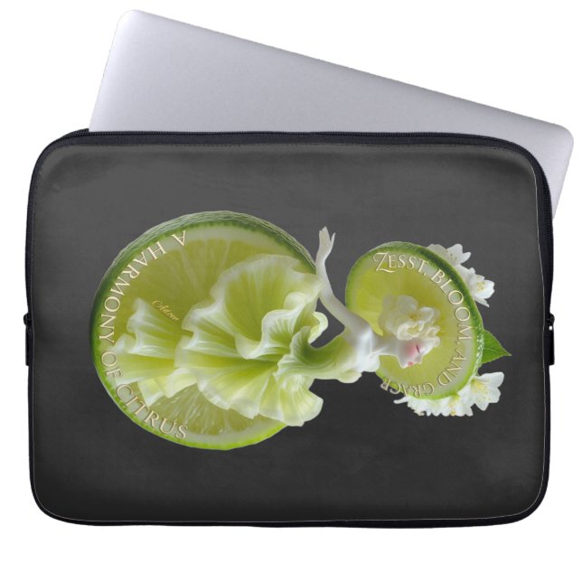 Lime Slice Dancer Art Långärmad Laptop Fodral (Framsidan)