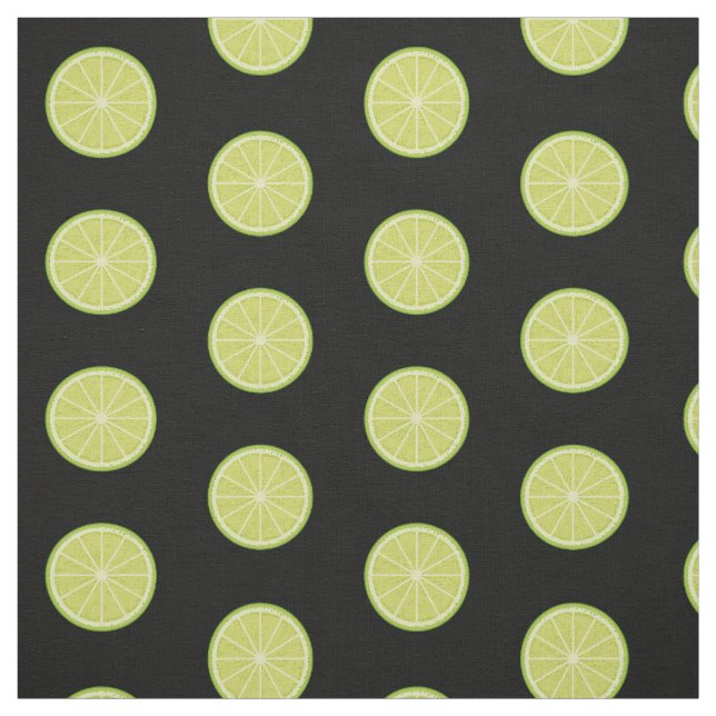Lime Slice Mönster Tyg (Provkarta)