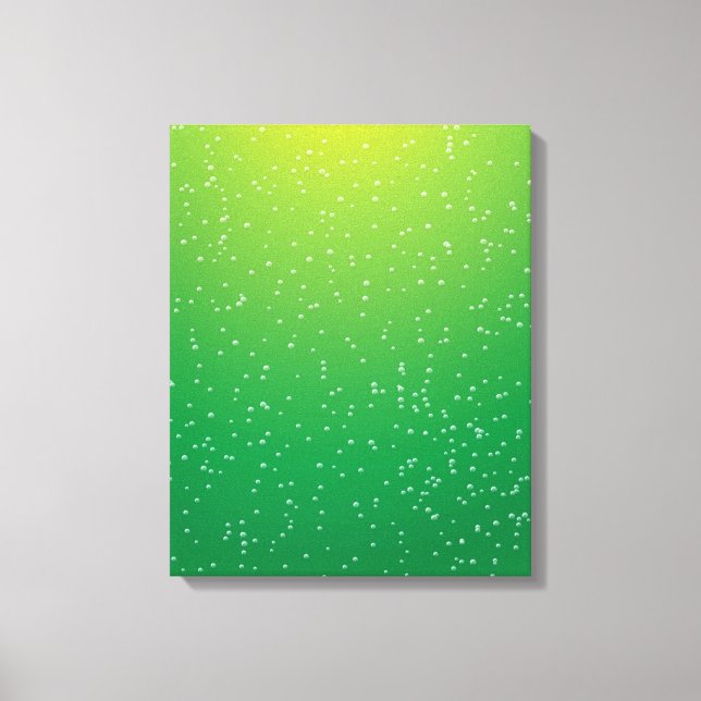 Lime Soda med Små Bubblor Bakgrundskonst Canvastryck (Framsida)