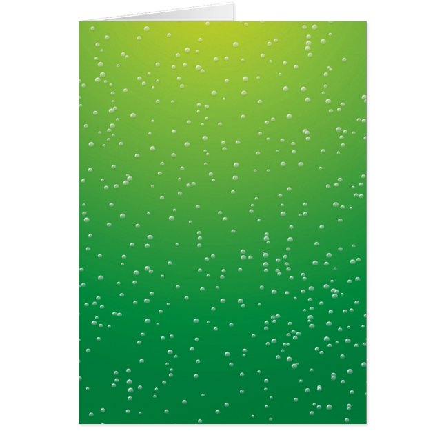 Lime Soda med små bubblor - bakgrundskonst Hälsningskort (Framsidan)