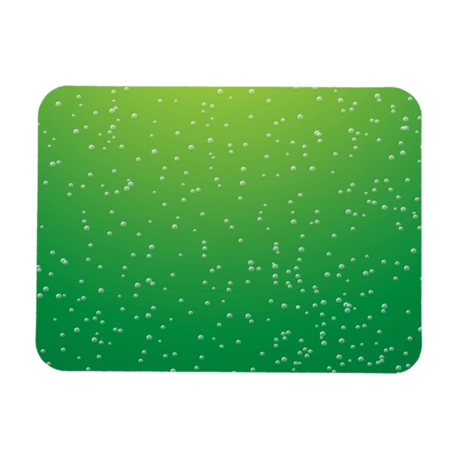 Lime Soda med små bubblor - bakgrundskonst Magnet (Horisontell)