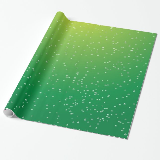 Lime Soda med små bubblor - bakgrundskonst Presentpapper (Utrullad)