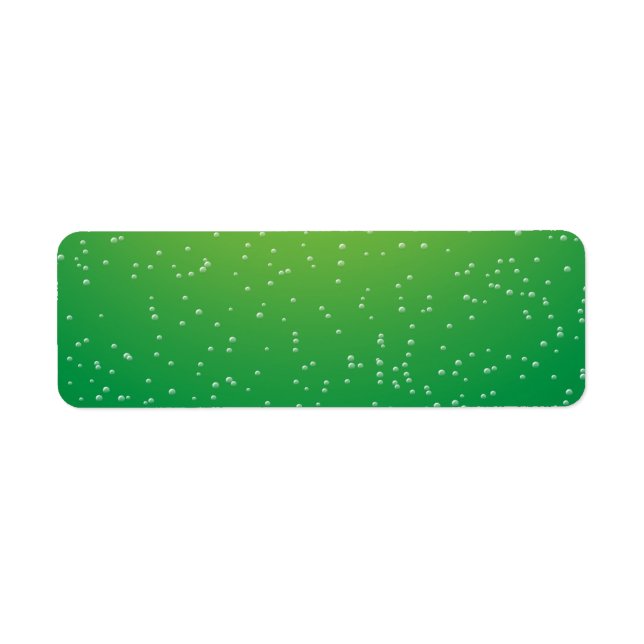 Lime Soda med små bubblor - bakgrundskonst Returadress Etikett (Framsidan)