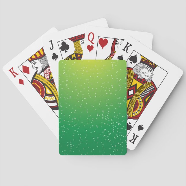 Lime Soda med små bubblor - bakgrundskonst Spel Kort (Baksidan)