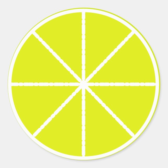 Lime Sticker Runt Klistermärke (Framsida)