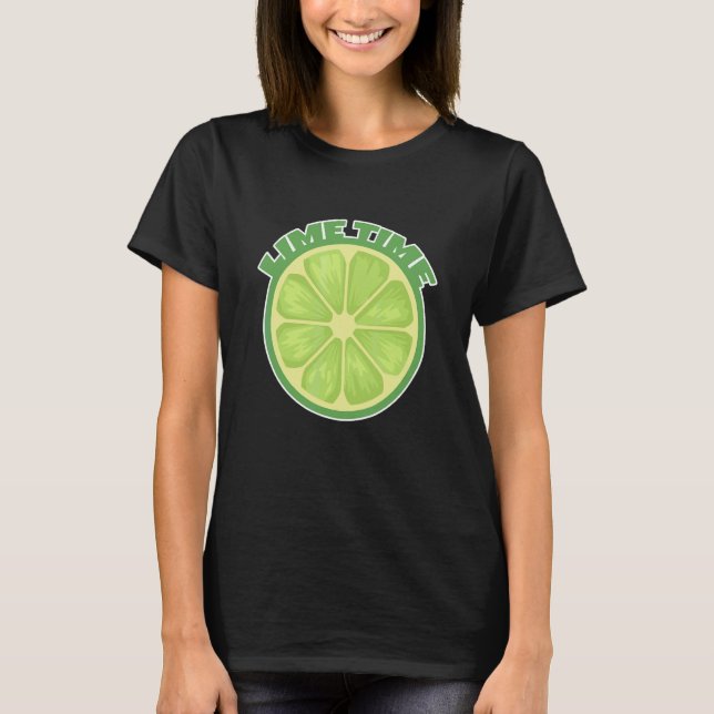 Lime Time Margarita Lime Barista T Shirt (Framsida)