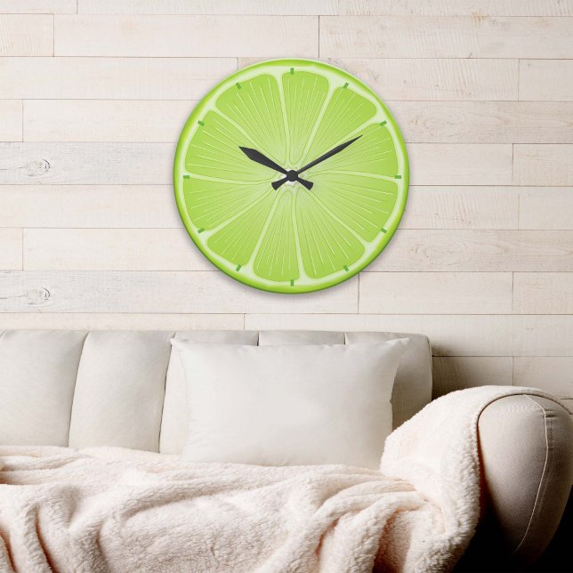Lime Time Party Rolig Klocka (Spruce up your space with our vibrant green Lime Time Clock from Zazzle! )