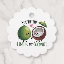 Lime to My Coconut Valentine Gåvor Etiketter