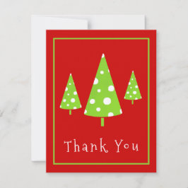 Lime White Polka dots Julgran Tack Kort