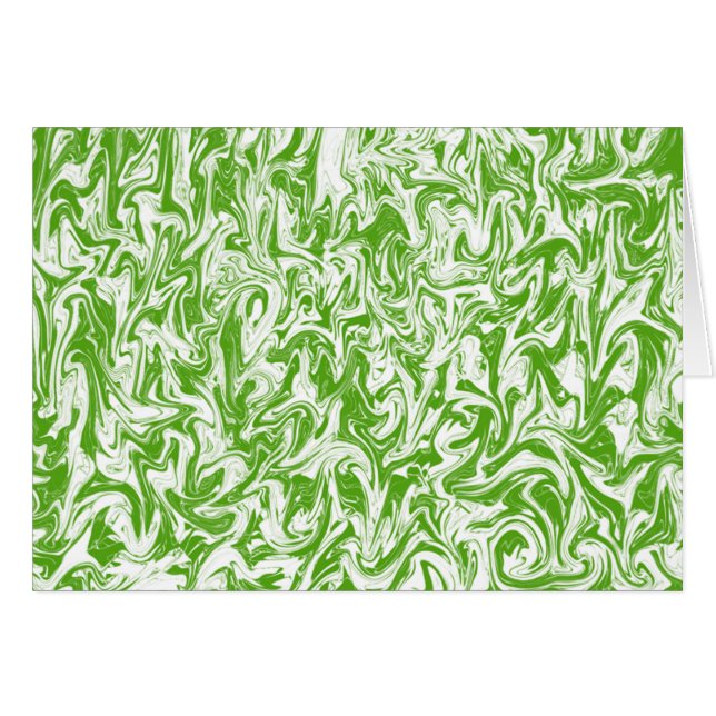 Lime & White Swirl Hälsningskort (Framsidan Horizontal)