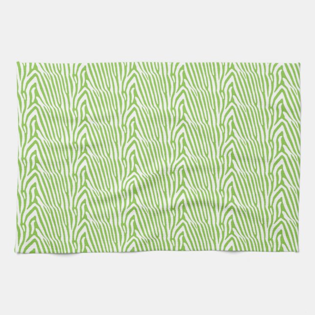 LIME ZEBRA MÖNSTRAD KÖKSHANDDUK (Horisontell)