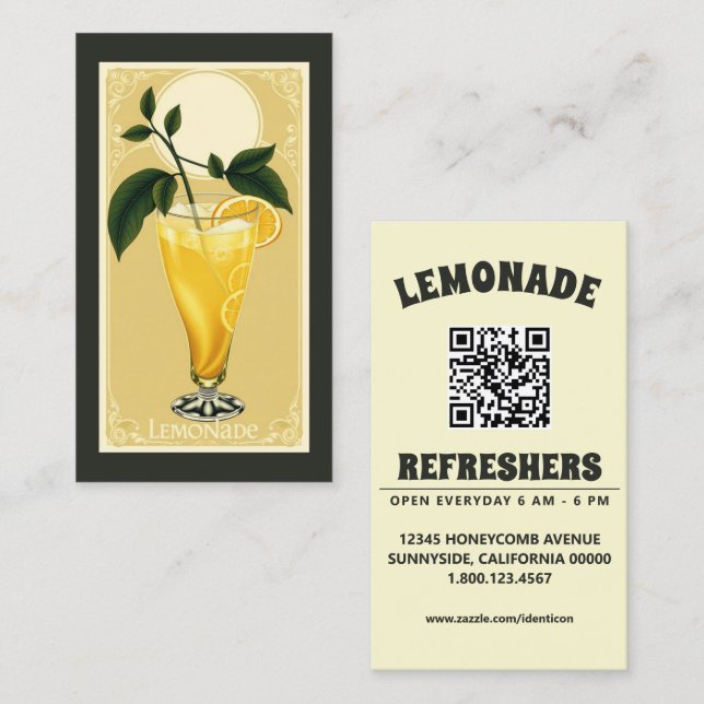 LIMEADE med qr-kod Visitkort (Fram/baksida)