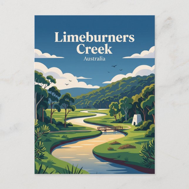 Limeburners Creek nationalpark Australien Vykort (Framsida)