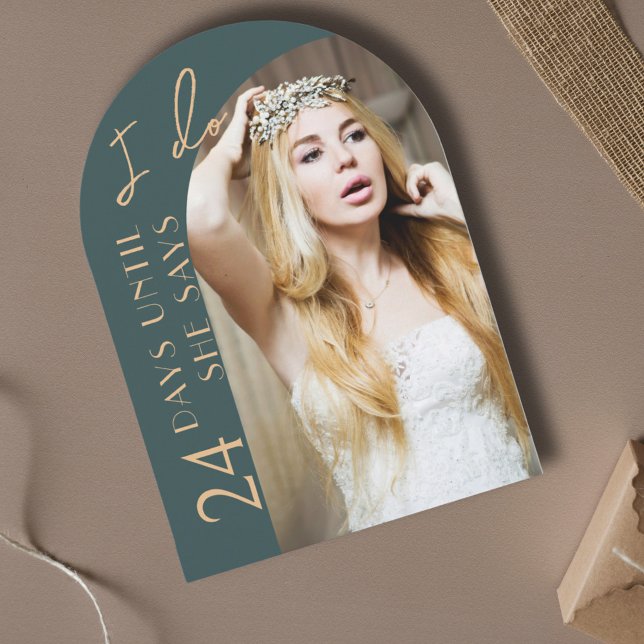 Limed Spruce Modern Arch Photo Möhippa Inbjudningar (Skapare uppladdad)