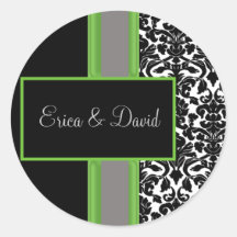 Limedamask Bröllopsbrickor