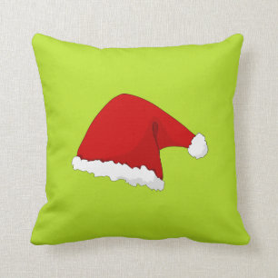 Limefrukt gröna santa förlorade hans hattjul kudde