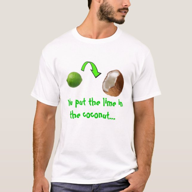 limefrukt i kokosnöten t-shirt (Framsida)