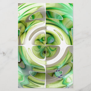 Limefrukt och abstrakt Collage för grönt Brevpapper
