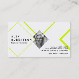 Limefrukt- och för vitdiamantporträtt visitkort