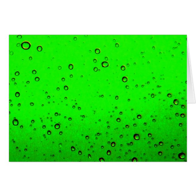 Limefruktgrönt bubblar kortet hälsningskort (Framsidan Horizontal)