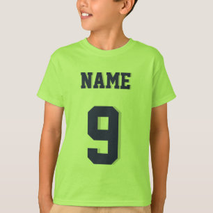 Limefruktgrönt & Jersey för sportar för marinun Tee Shirt