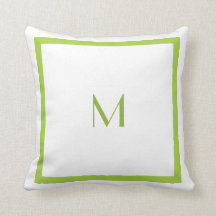 Limefruktgrönt kvadrerar med monogramen